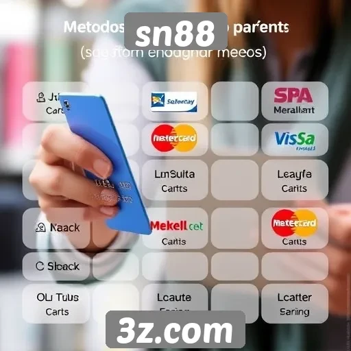Métodos de pagamento aceitos no site sn88